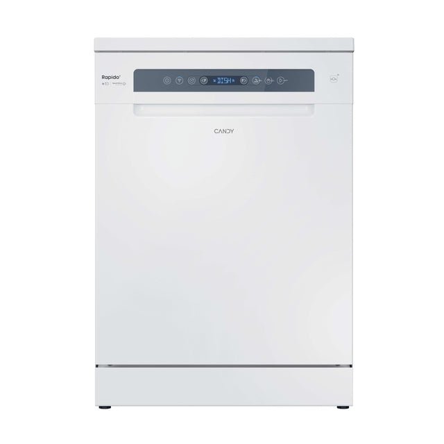 Lave-vaisselle pose libre Candy Rapidò CF 5C4F0W – 15 couverts, 44 dB, Wi-Fi, Blanc