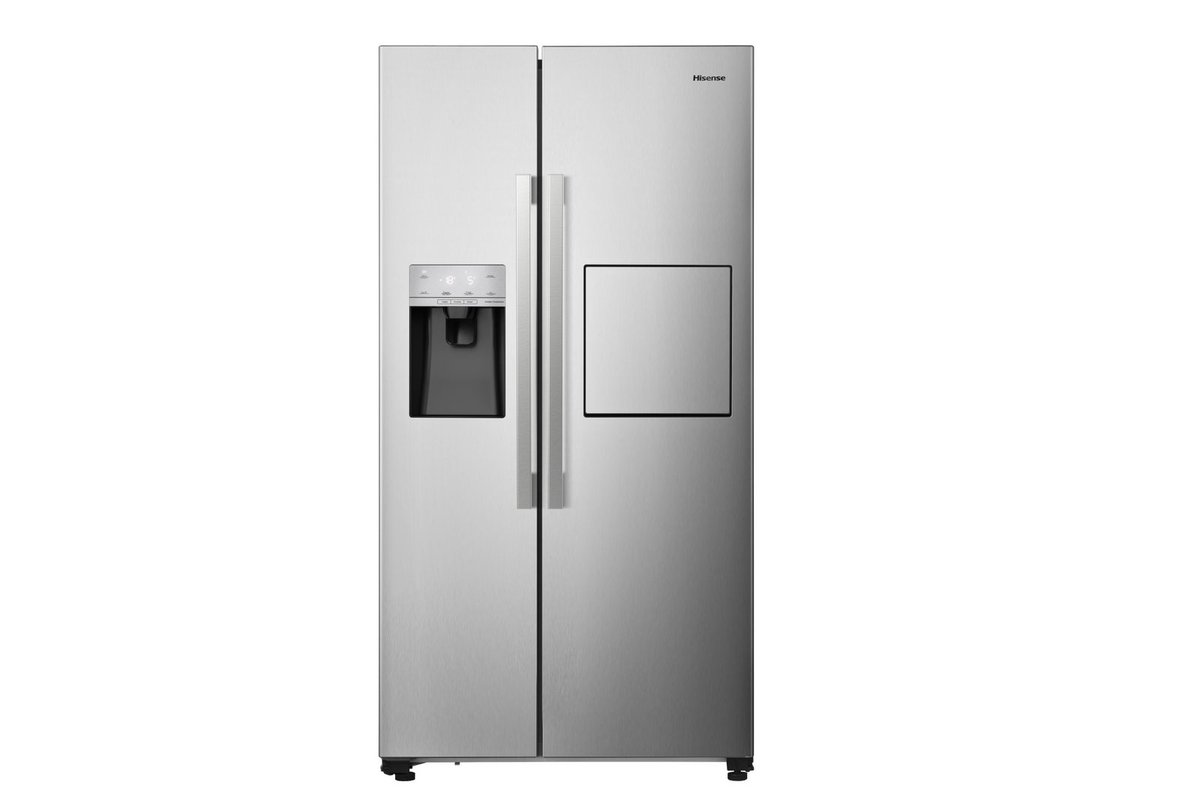 Réfrigérateur américain Hisense RS694N4BCE – 560 L, Total No Frost, distributeur, Inox